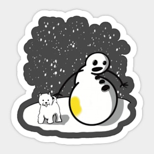 Spreading Holiday Warmth -- Westie Style! Sticker